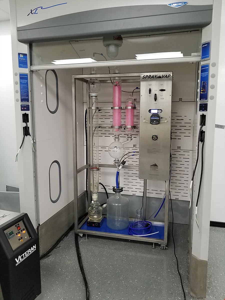 concentrated oil and re-purified solvent